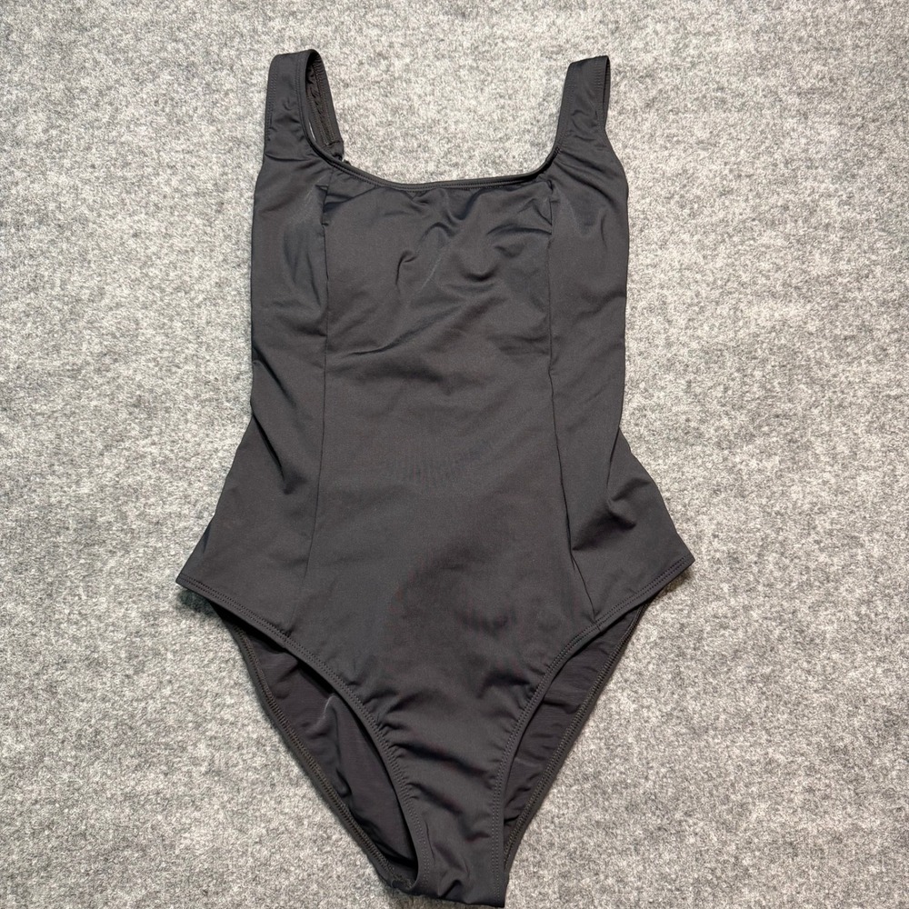 NWT Cupshe Reverie Land Black Slim & Sculpt One Piece Swimsuit Large